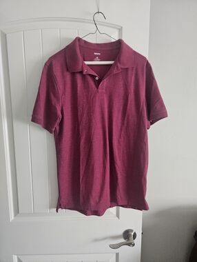 Sonoma Men's Burgundy Short-Sleeve Polo Size M